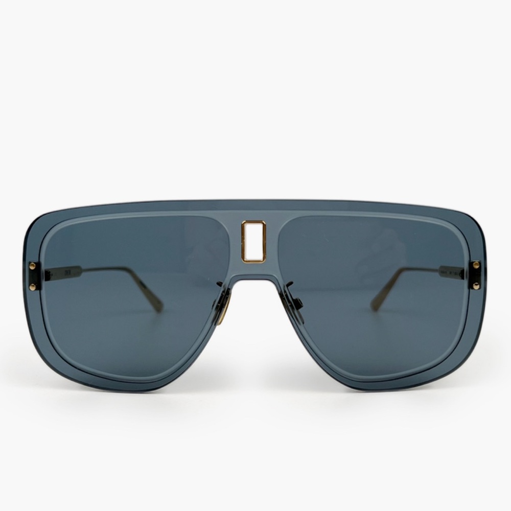 💯AUTH NEW ULTRADIOR MU Christian Dior Sunglasses & Case oversized Blue Gold - Picture 11 of 16